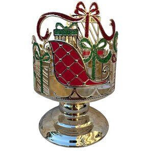 Bath And Body Works Christmas 3 Wick Candle Holder Pedestal (NEW)